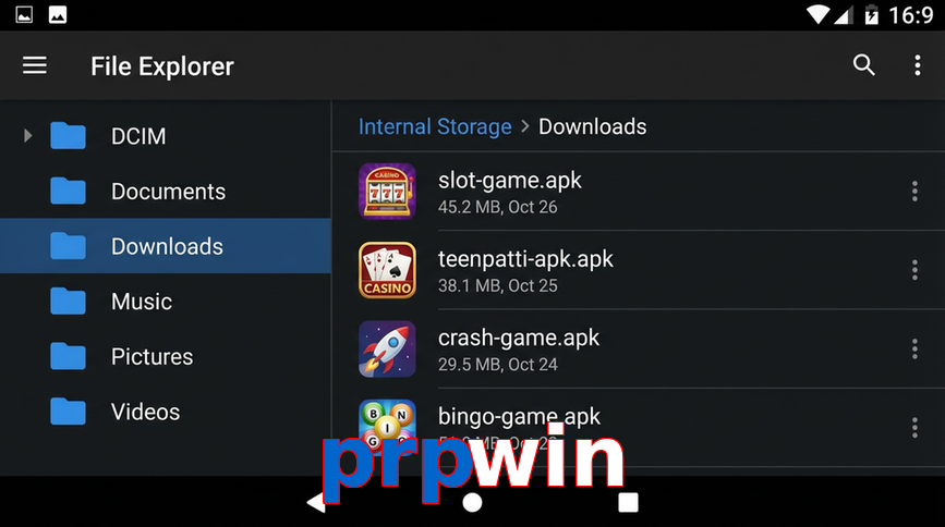 Main screen of Prpwin gameapk page for PK players